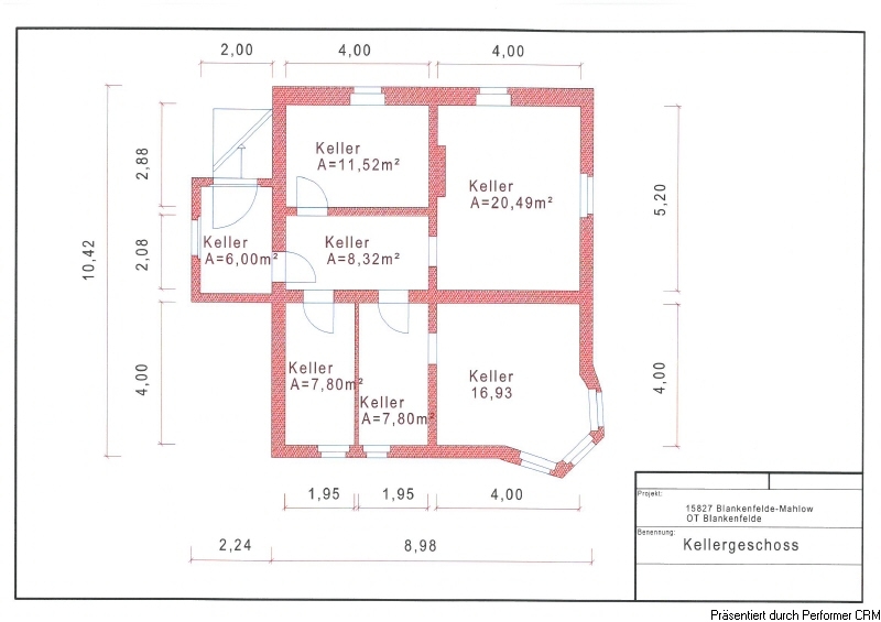 Grundriss Kellergeschoss