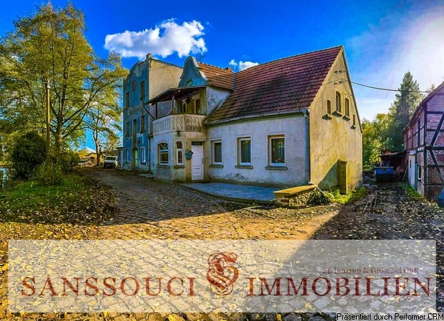 Ansicht Mühlengebäude mit Wohnhaus