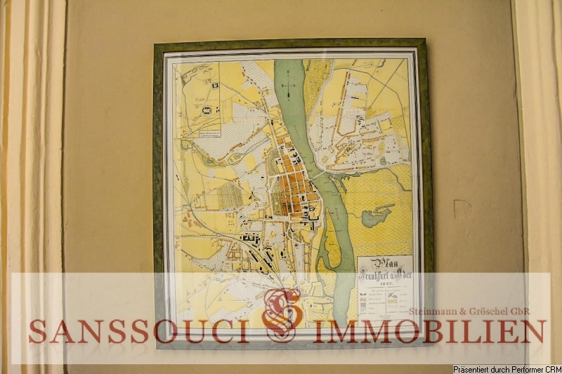 alte Landkarte von Frankfurt (Oder)