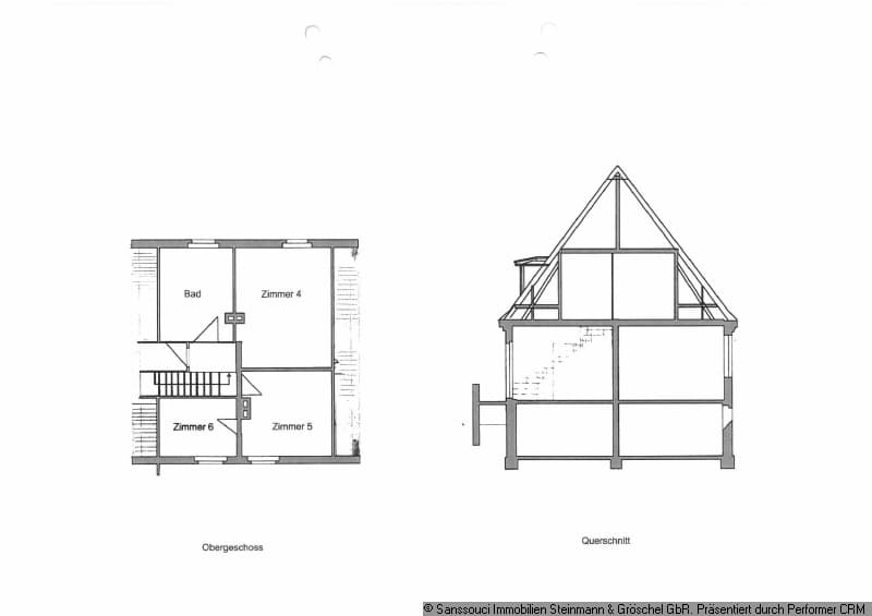 Grundriss DG + Schnitt