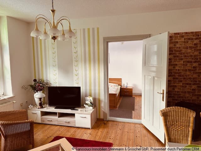 Blick in das Schlafzimmer Gäste WE